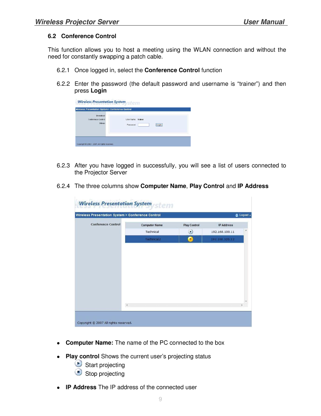 Lindy 32498, 32499 user manual Conference Control 