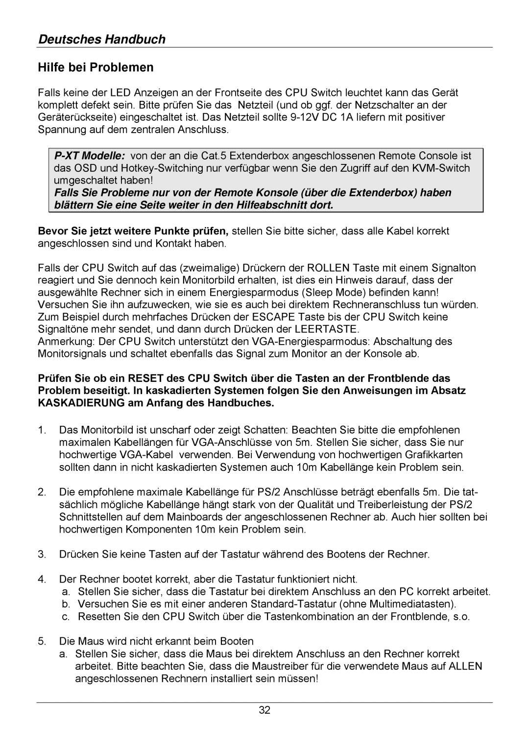 Lindy 32504, 32514, 32505, 32503, 32512, 32513 user manual Hilfe bei Problemen 