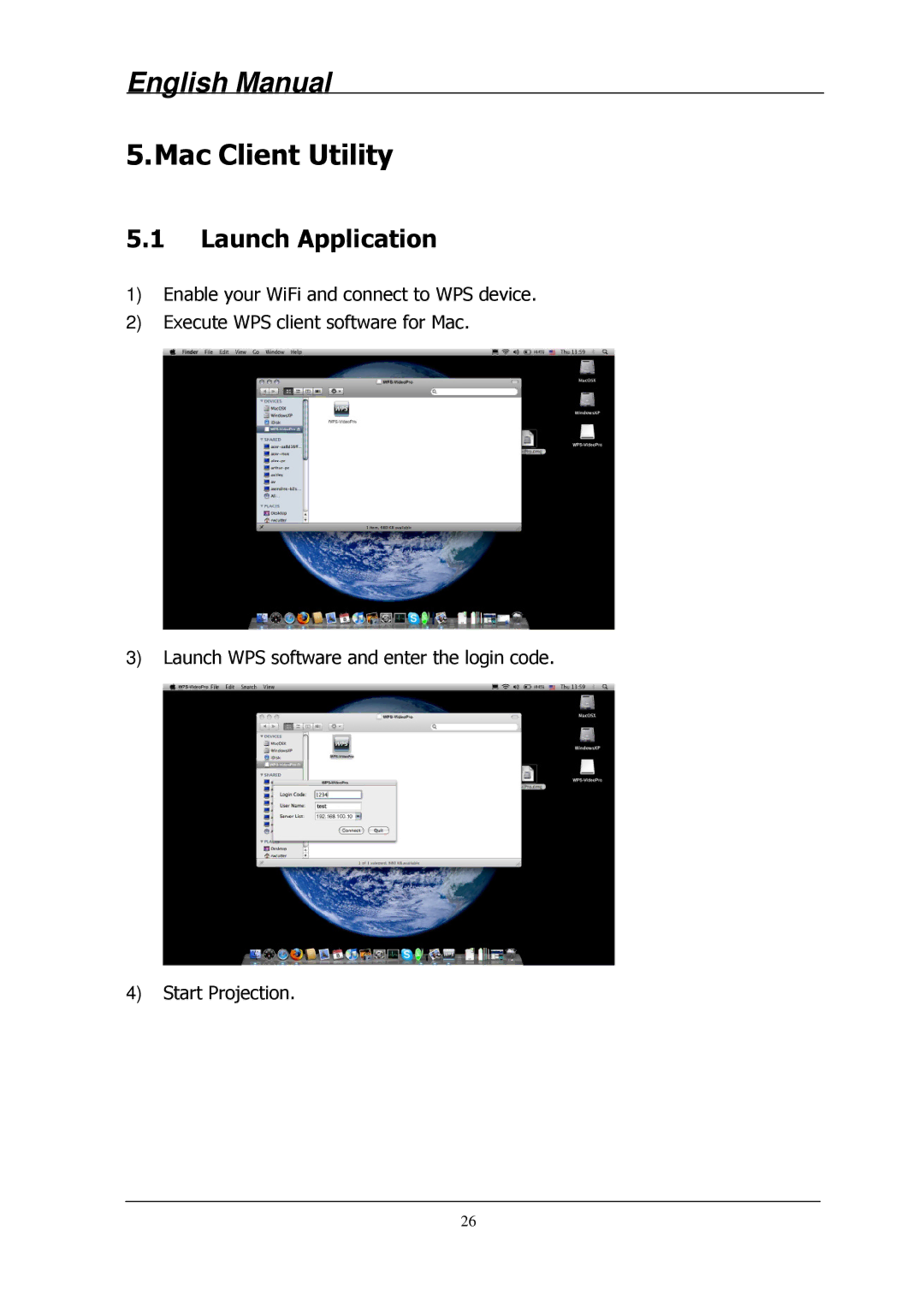 Lindy 32699 user manual Mac Client Utility, Launch Application 