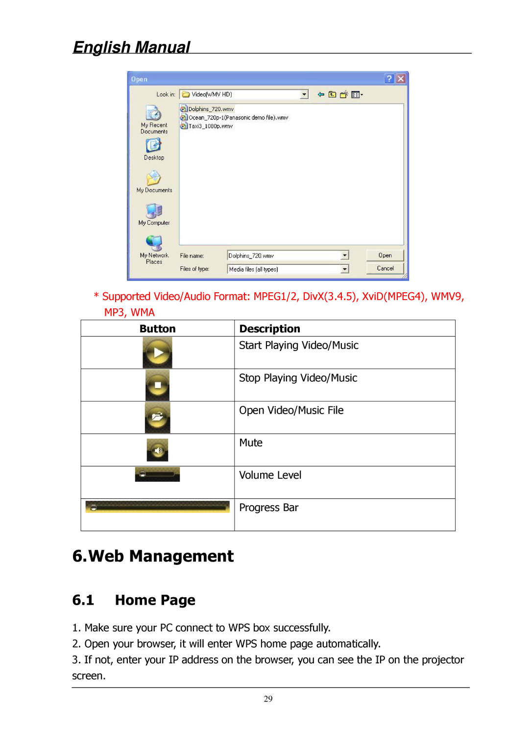 Lindy 32699 user manual Web Management, Home 