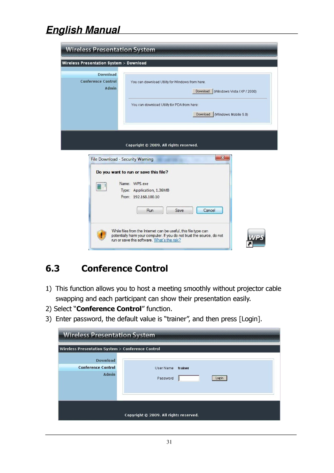 Lindy 32699 user manual Conference Control 