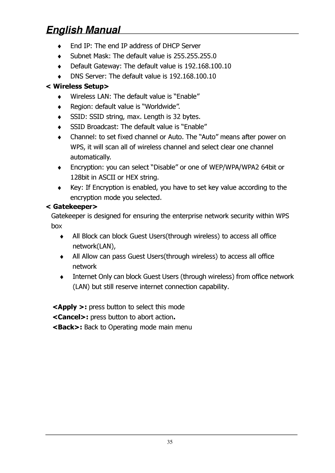 Lindy 32699 user manual Wireless Setup 