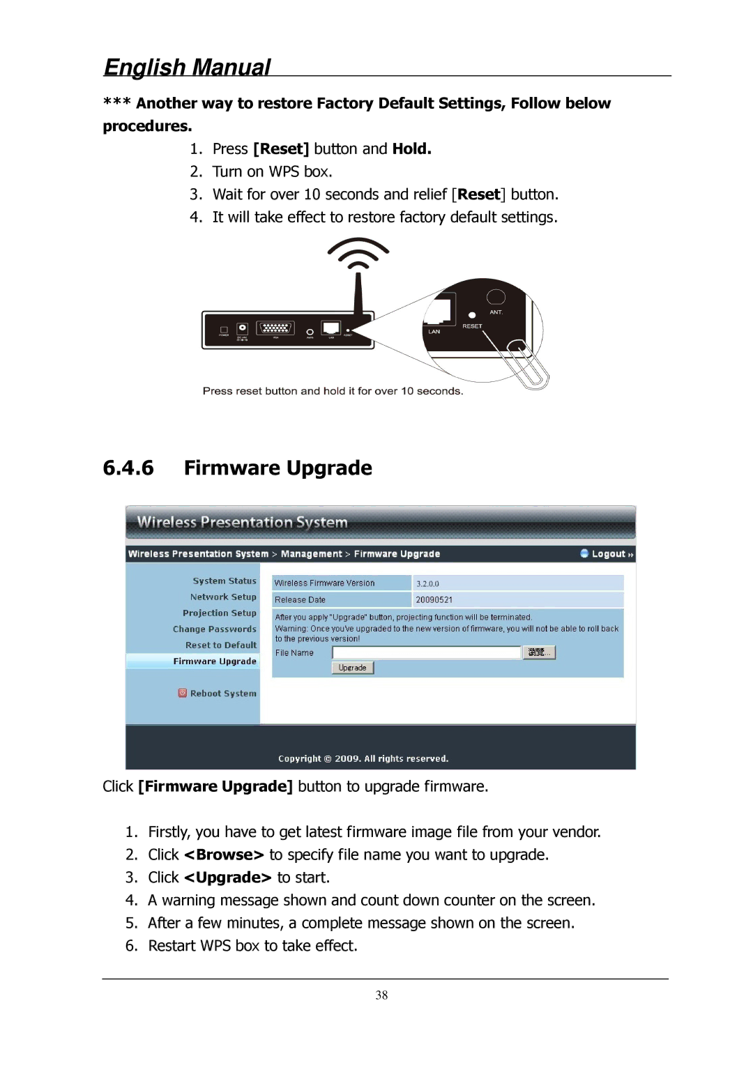 Lindy 32699 user manual Firmware Upgrade 