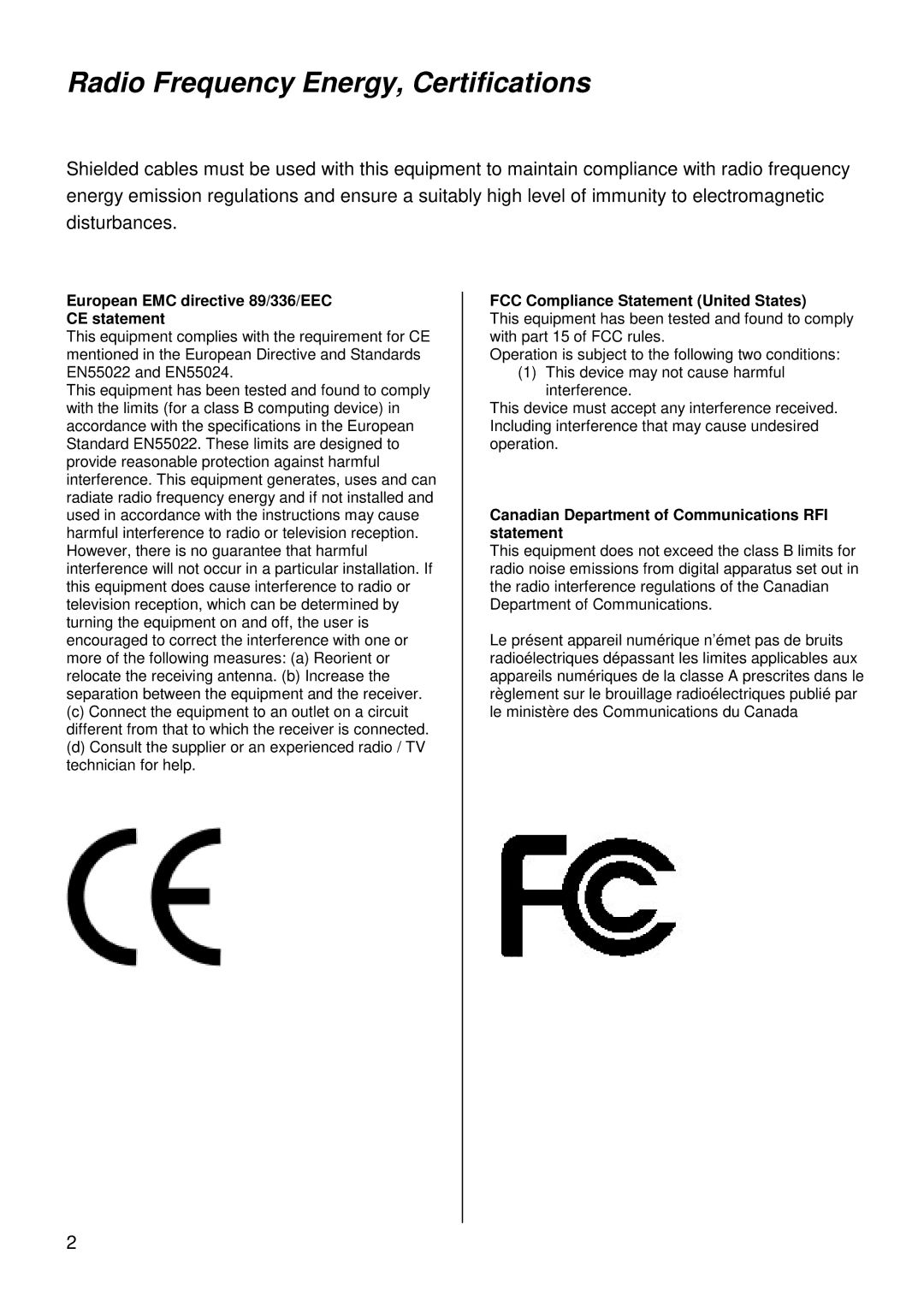 Lindy 32824 user manual Radio Frequency Energy, Certifications, European EMC directive 89/336/EEC CE statement 