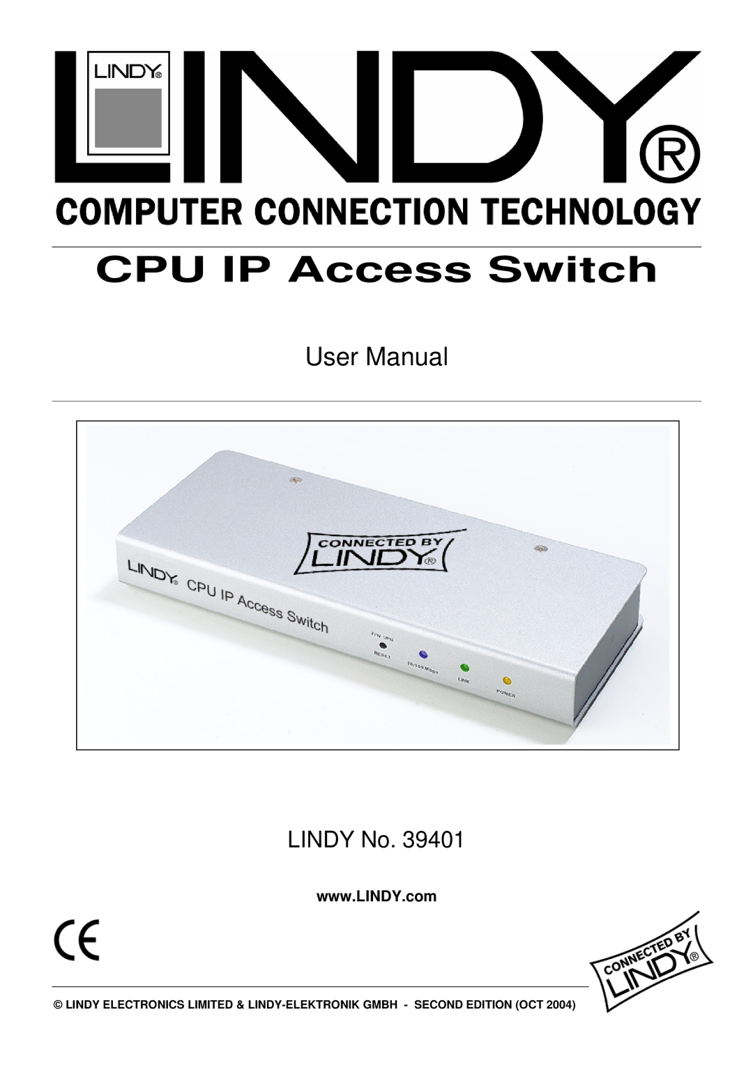 Lindy 39401 user manual CPU IP Access Switch 