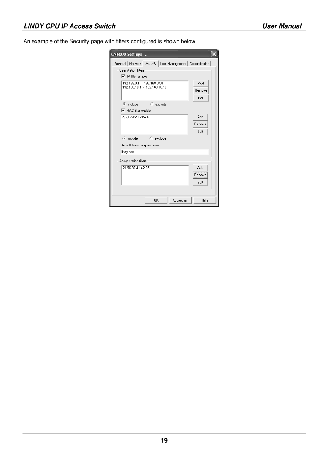 Lindy 39401 user manual Lindy CPU IP Access Switch 