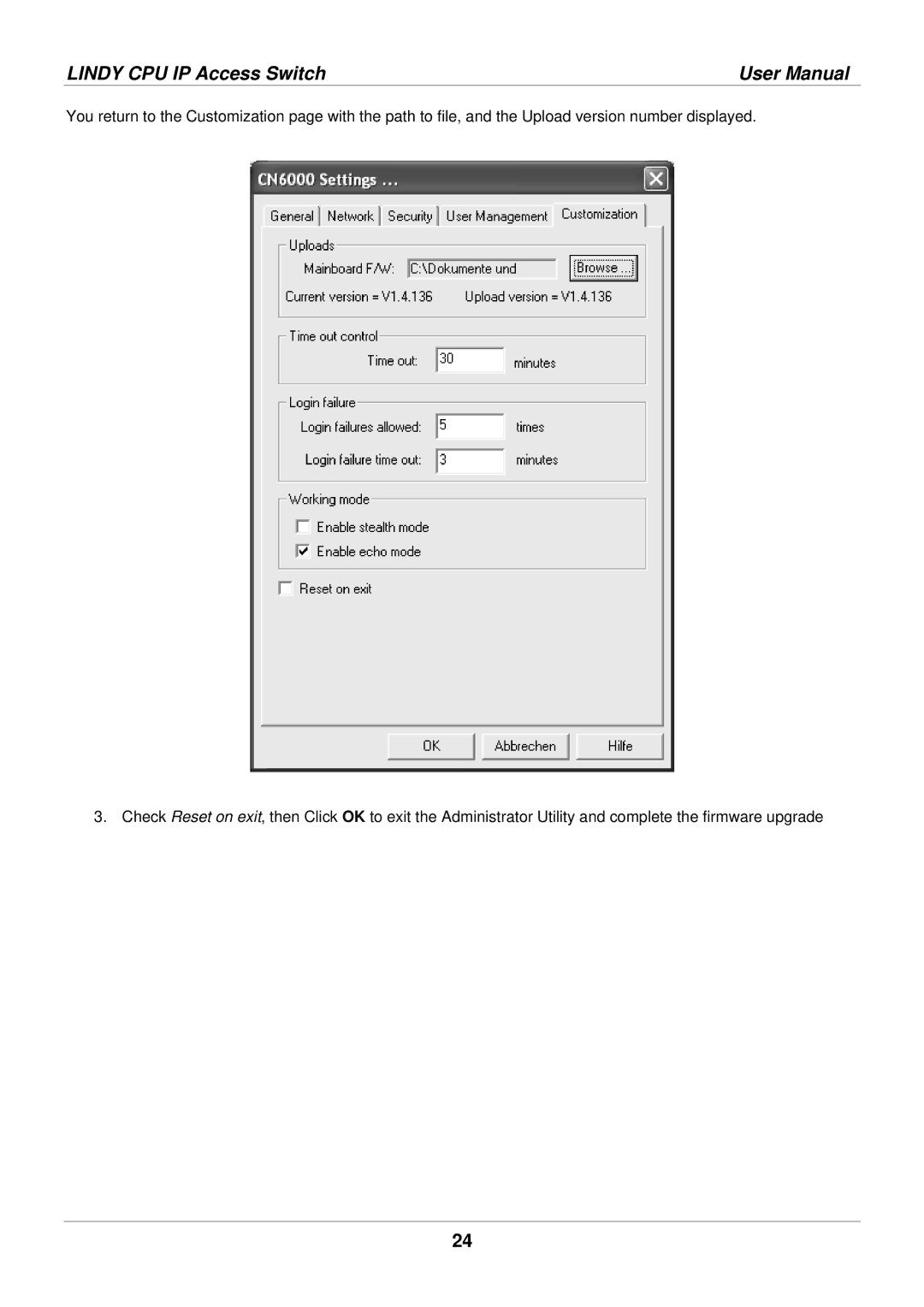 Lindy 39401 user manual Lindy CPU IP Access Switch 