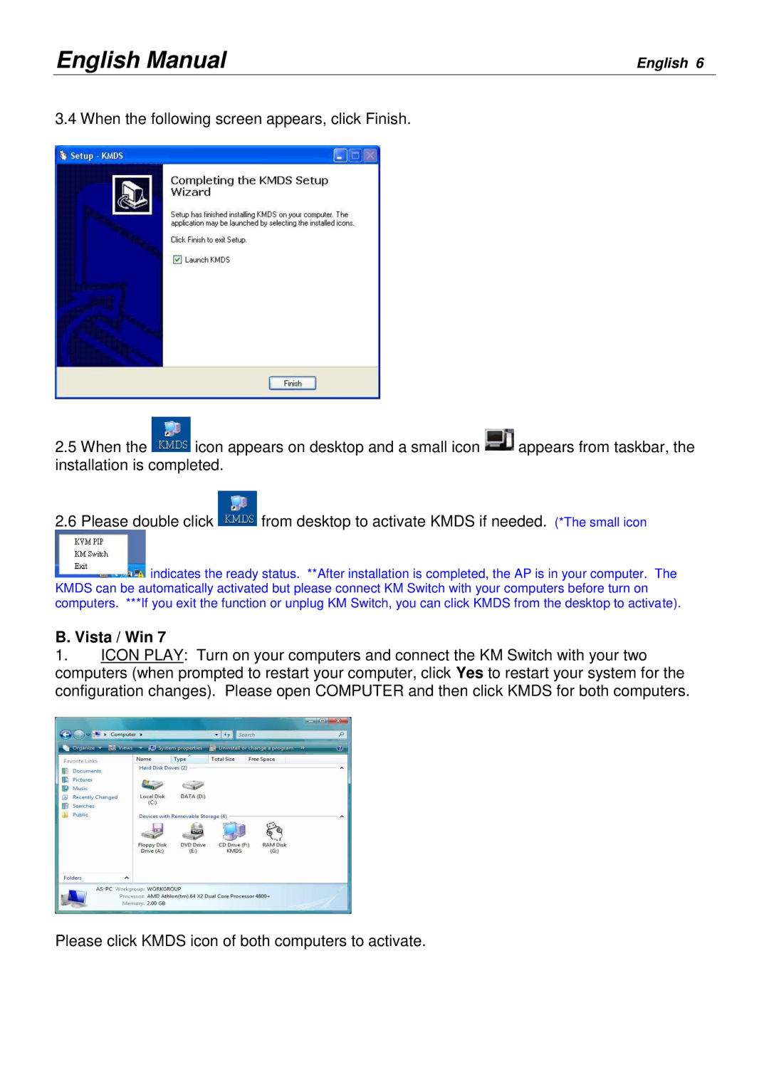 Lindy 42617 user manual Vista / Win 