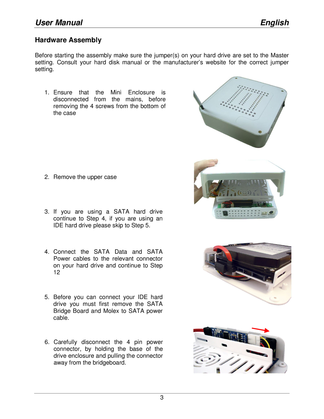 Lindy 42807v0 user manual Hardware Assembly 