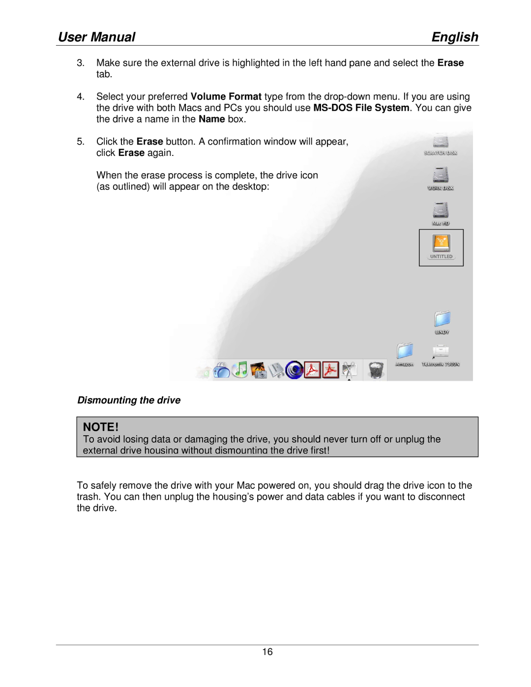 Lindy 42808 user manual Dismounting the drive 