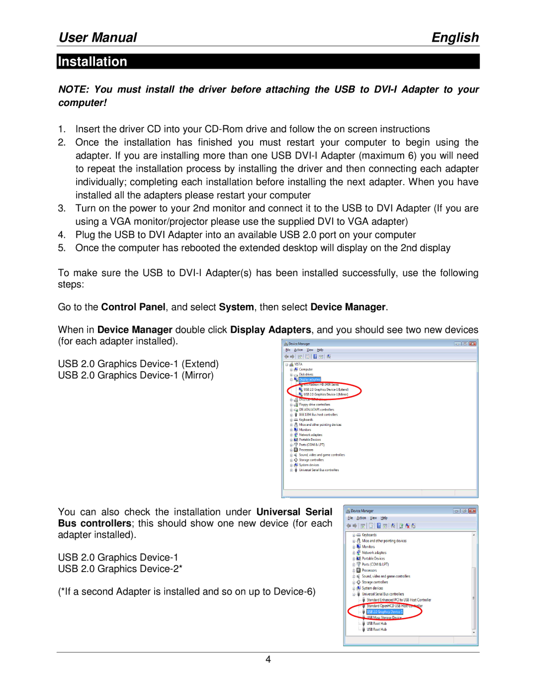 Lindy 42883 user manual Installation 