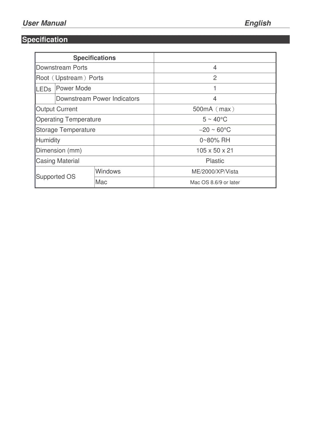 Lindy 42887 user manual Specifications 