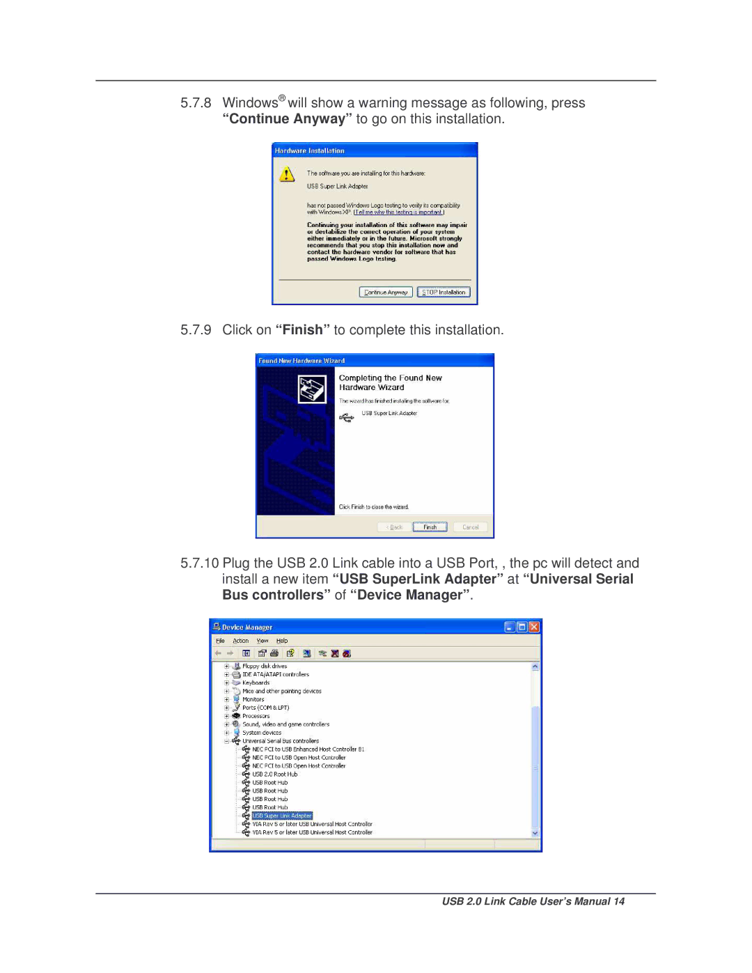 Lindy 42953 user manual USB 2.0 Link Cable User’s Manual 