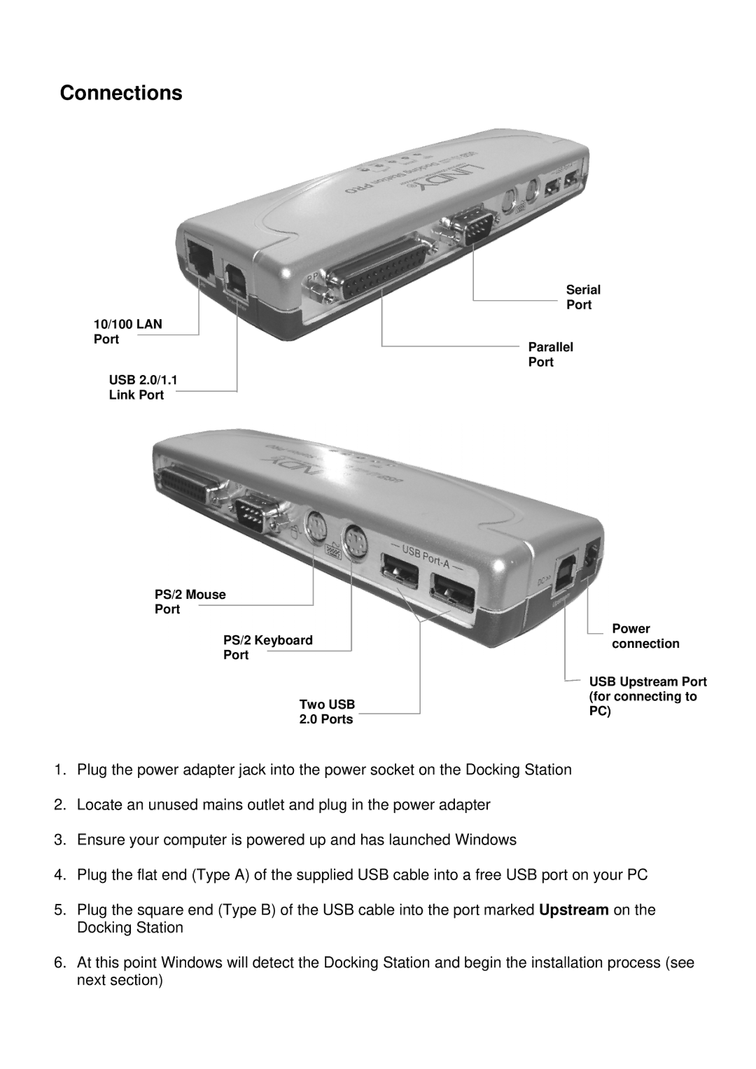 Lindy 42985 user manual Connections 