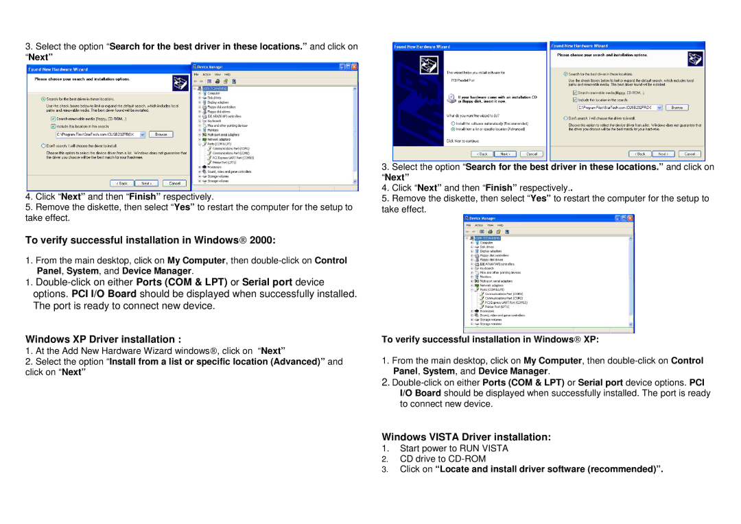 Lindy 51535 user manual To verify successful installation in Windows, Windows XP Driver installation 