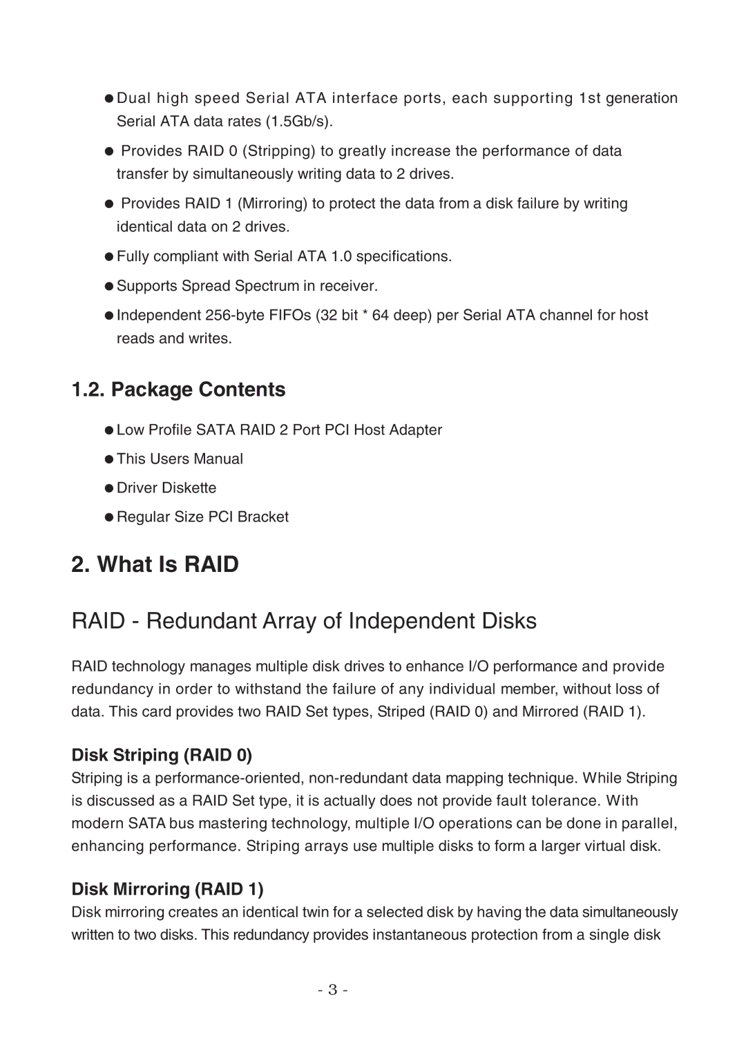 Lindy 70540 user manual What Is RAID, Package Contents 