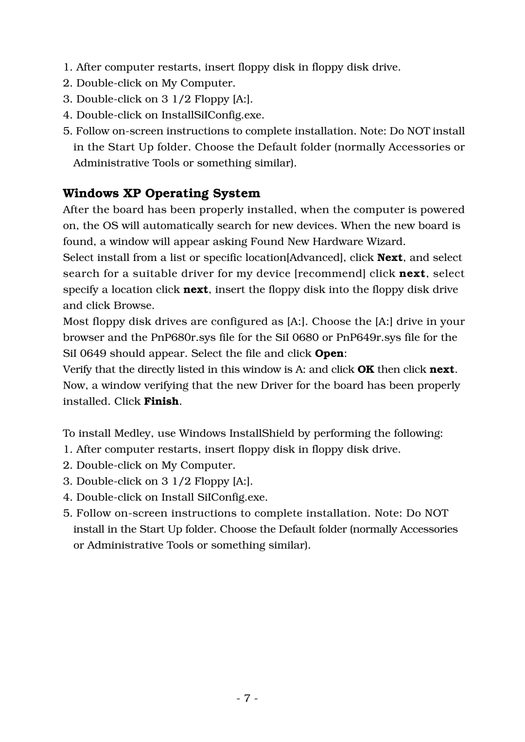 Lindy ATA-133 manual Windows XP Operating System 