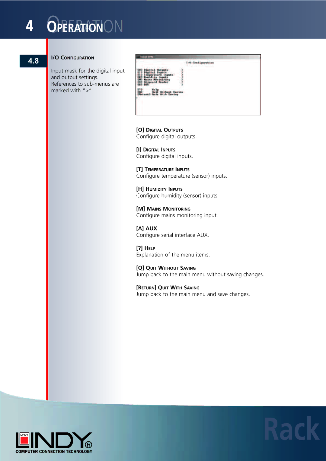 Lindy Carbon Monoxide Alarm user manual Configure digital outputs 