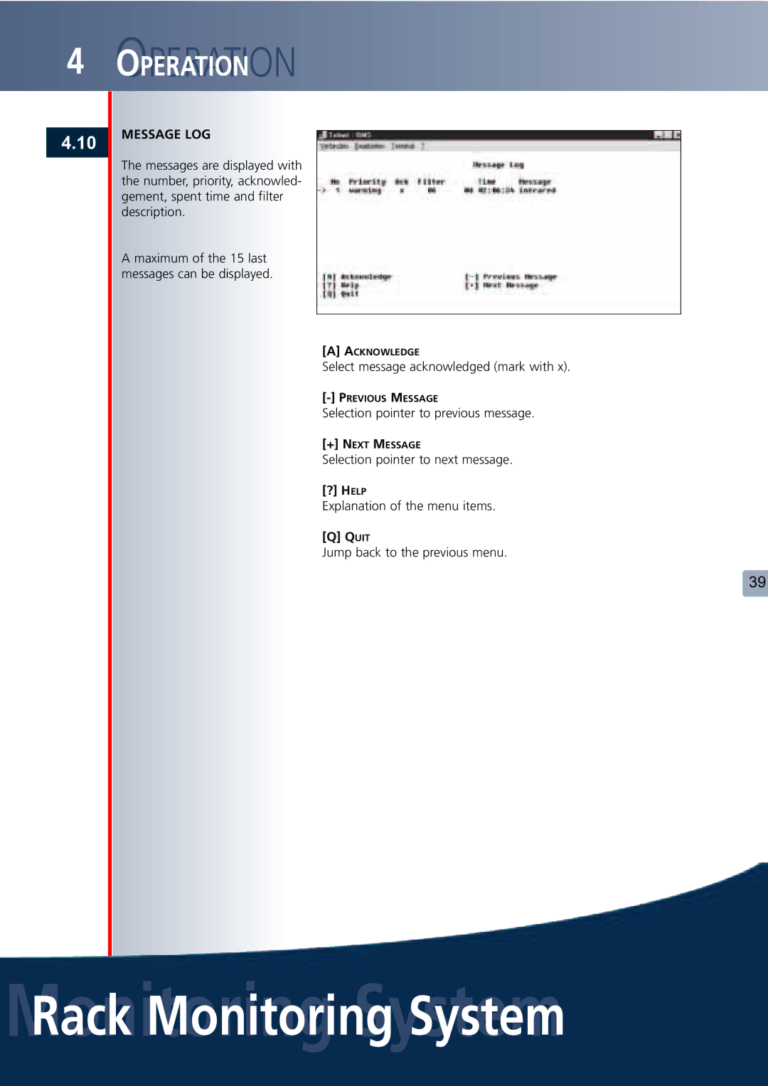 Lindy Carbon Monoxide Alarm user manual Message LOG 