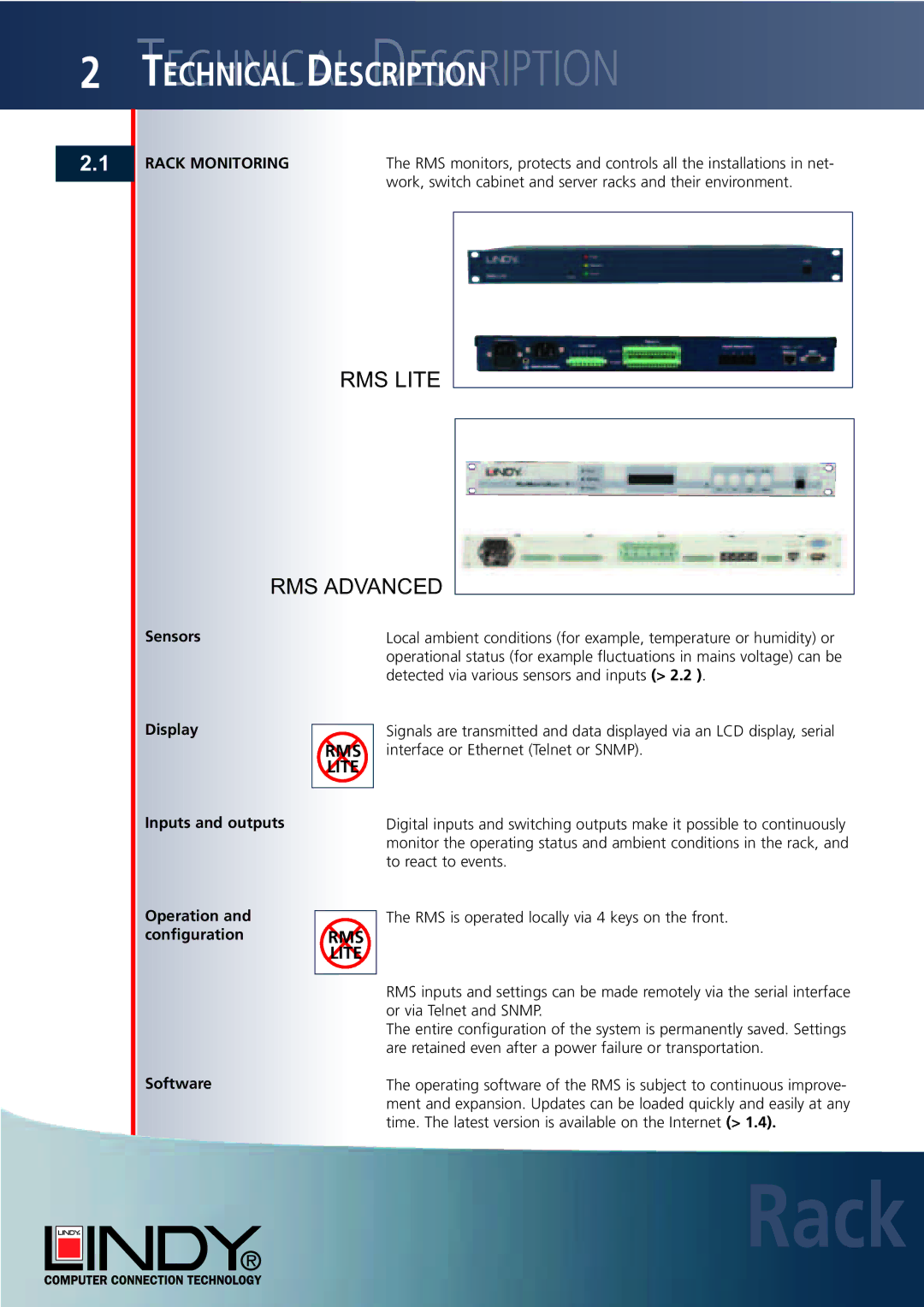 Lindy Carbon Monoxide Alarm user manual Rack Monitoring, Lite 