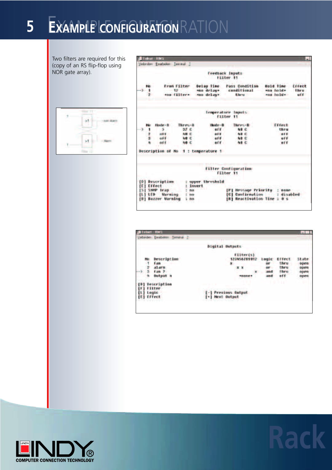 Lindy Carbon Monoxide Alarm user manual Rack, Eexamplexampleconfigurationconfiguration 