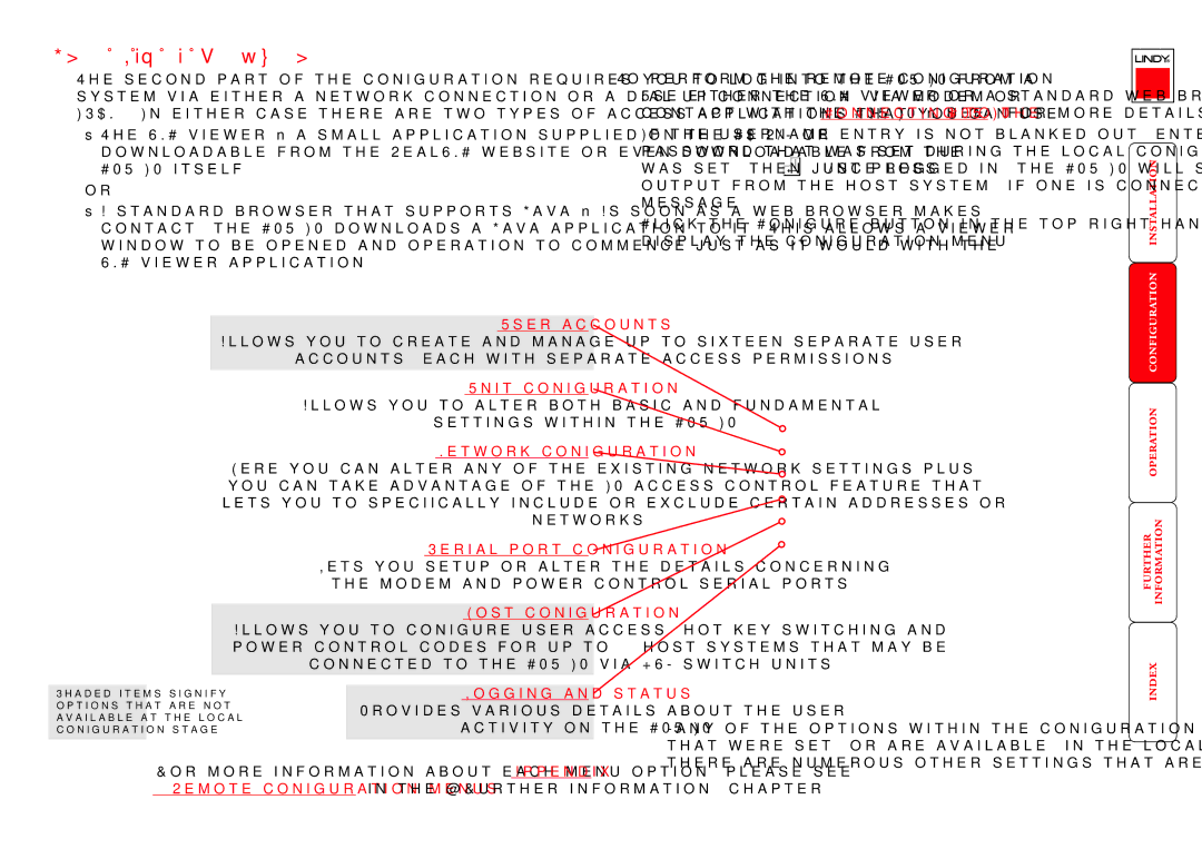 Lindy CPU IP Access Switch Plus manual Part 2 Remote configuration, To perform the remote configuration 