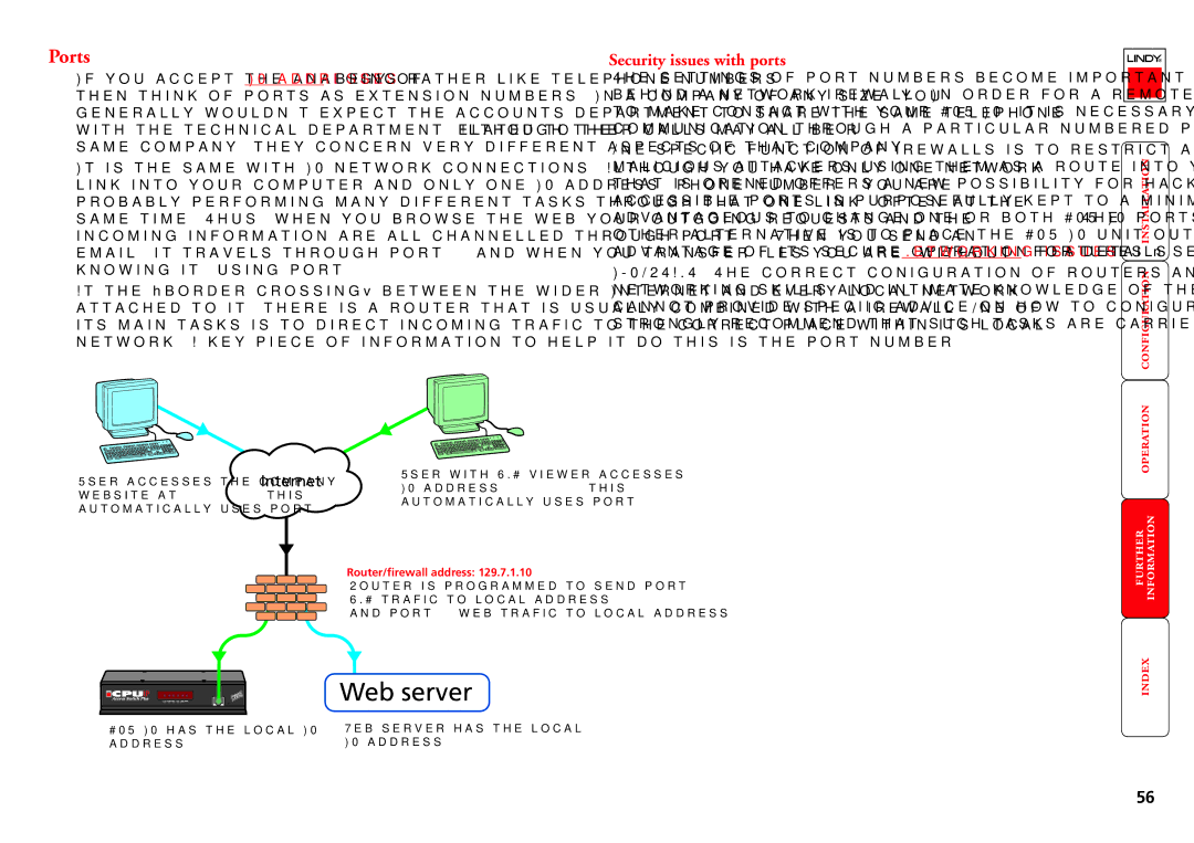 Lindy CPU IP Access Switch Plus manual Ports, Security issues with ports 