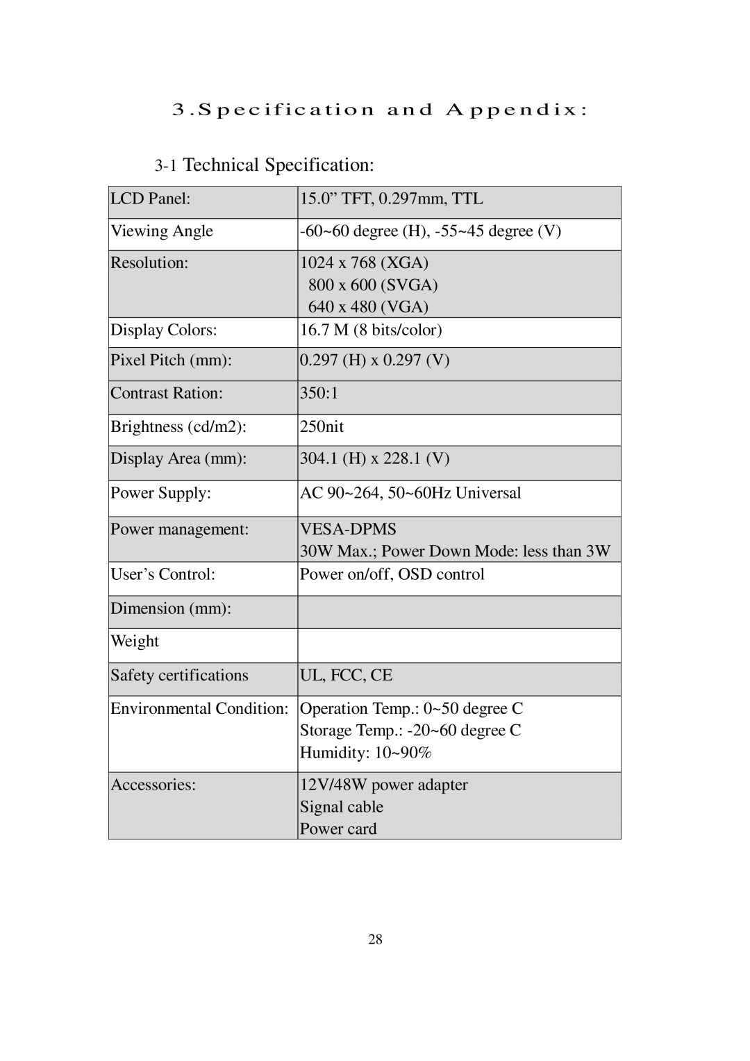 Lindy GMBH user manual 1Technical Specification 