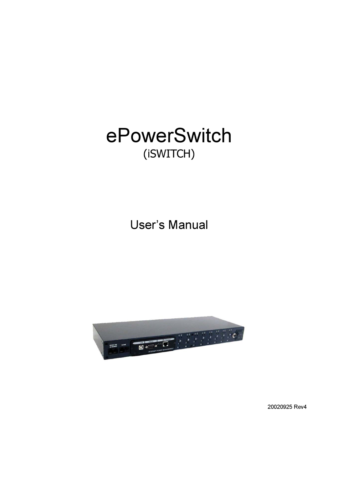 Lindy iSWITCH user manual EPowerSwitch 