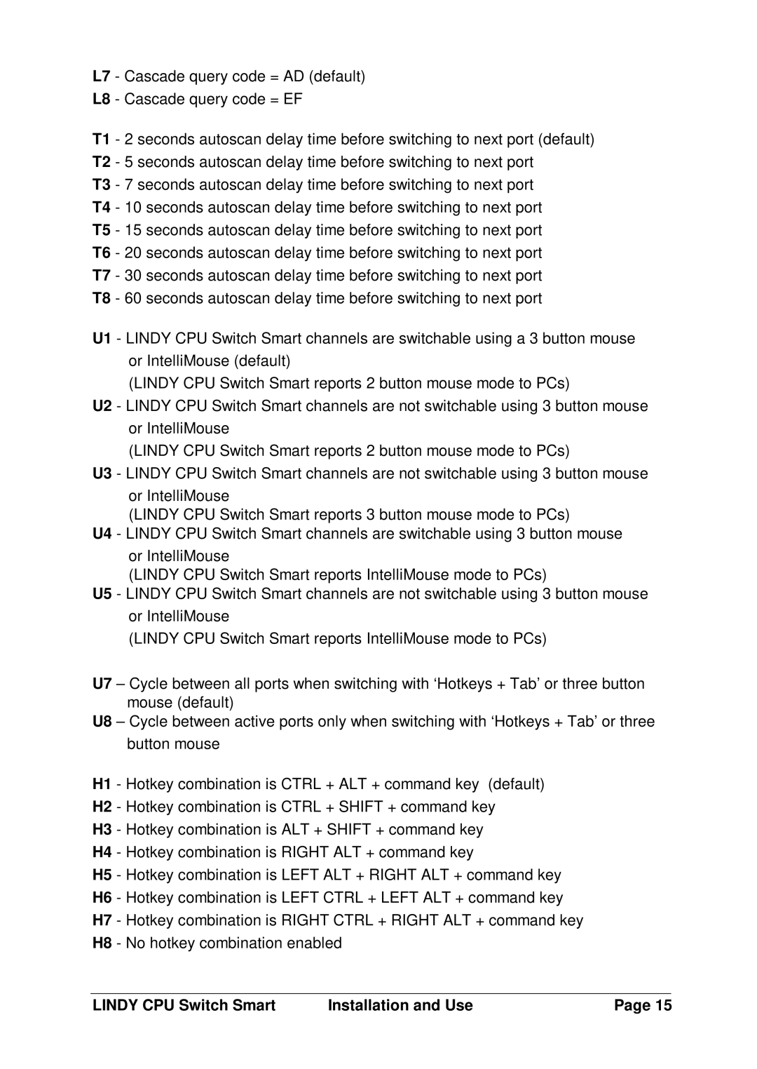 Lindy LF1TBELRG, L1TBELRG, H1TBELRG installation and operation guide Lindy CPU Switch Smart Installation and Use 