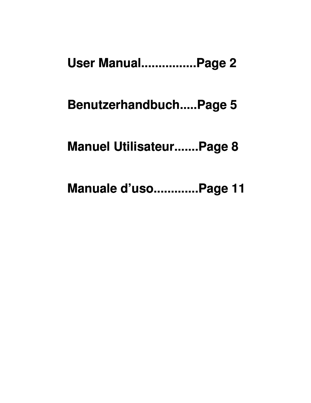 Lindy lindy no. 32594 user manual Page, User Manual, Benutzerhandbuch, Manuel Utilisateur, Manuale d’uso 