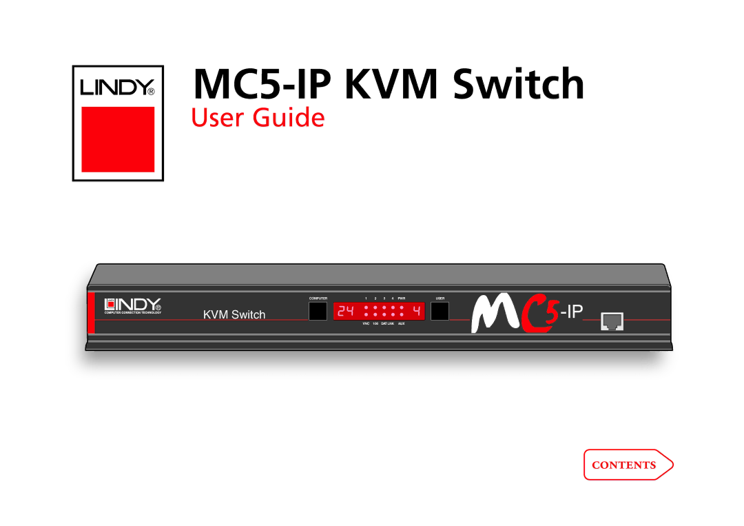 Lindy manual MC5-IP KVM Switch,  