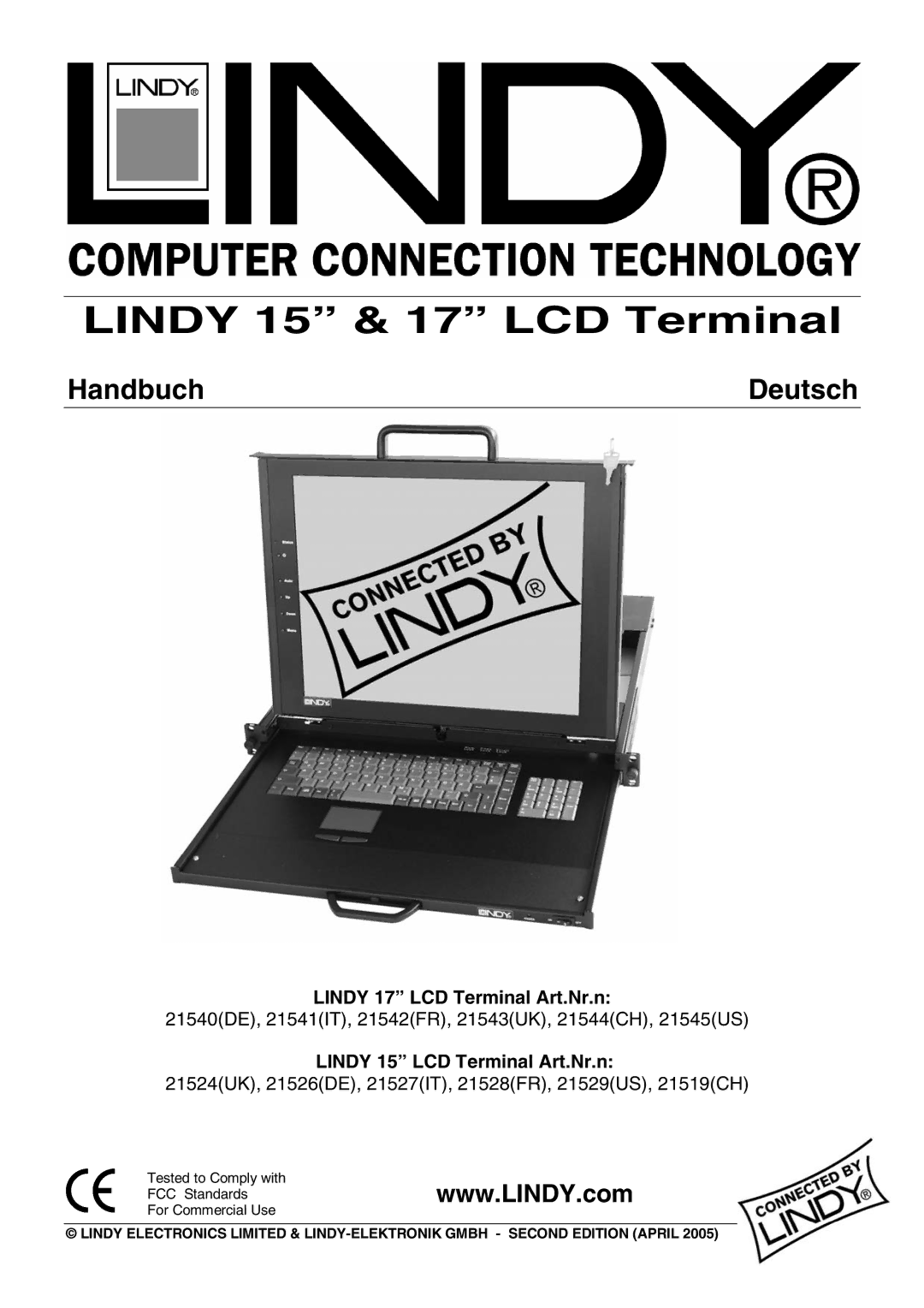 Lindy Network Router manual Lindy 15 & 17 LCD Terminal, HandbuchDeutsch 