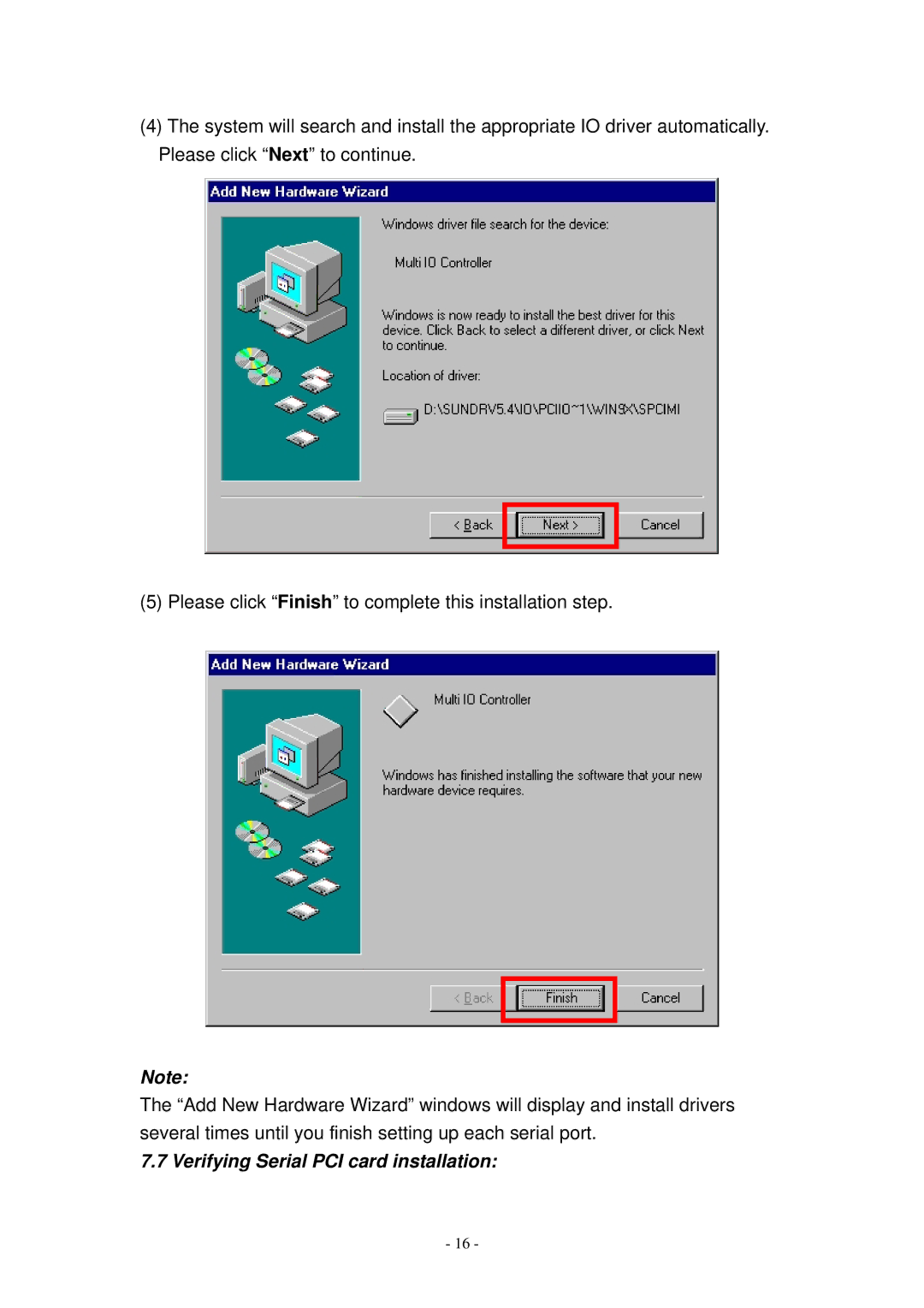 Lindy RS-422/485 user manual Verifying Serial PCI card installation 