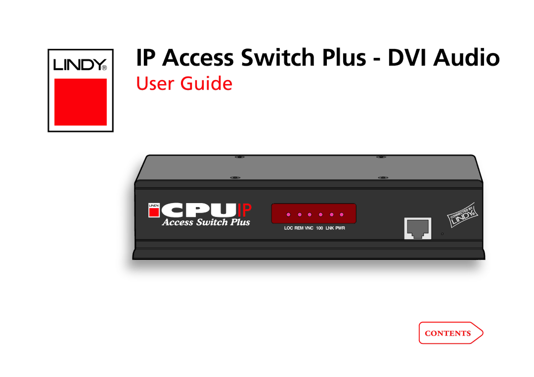 Lindy manual IP Access Switch Plus DVI Audio 