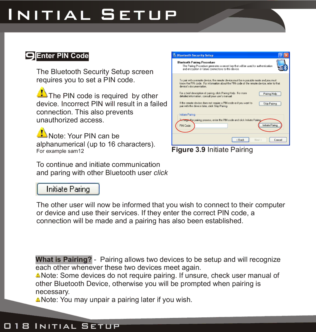 Lindy USB Bluetooth Adaptor manual Enter PIN Code, Initiate Pairing 