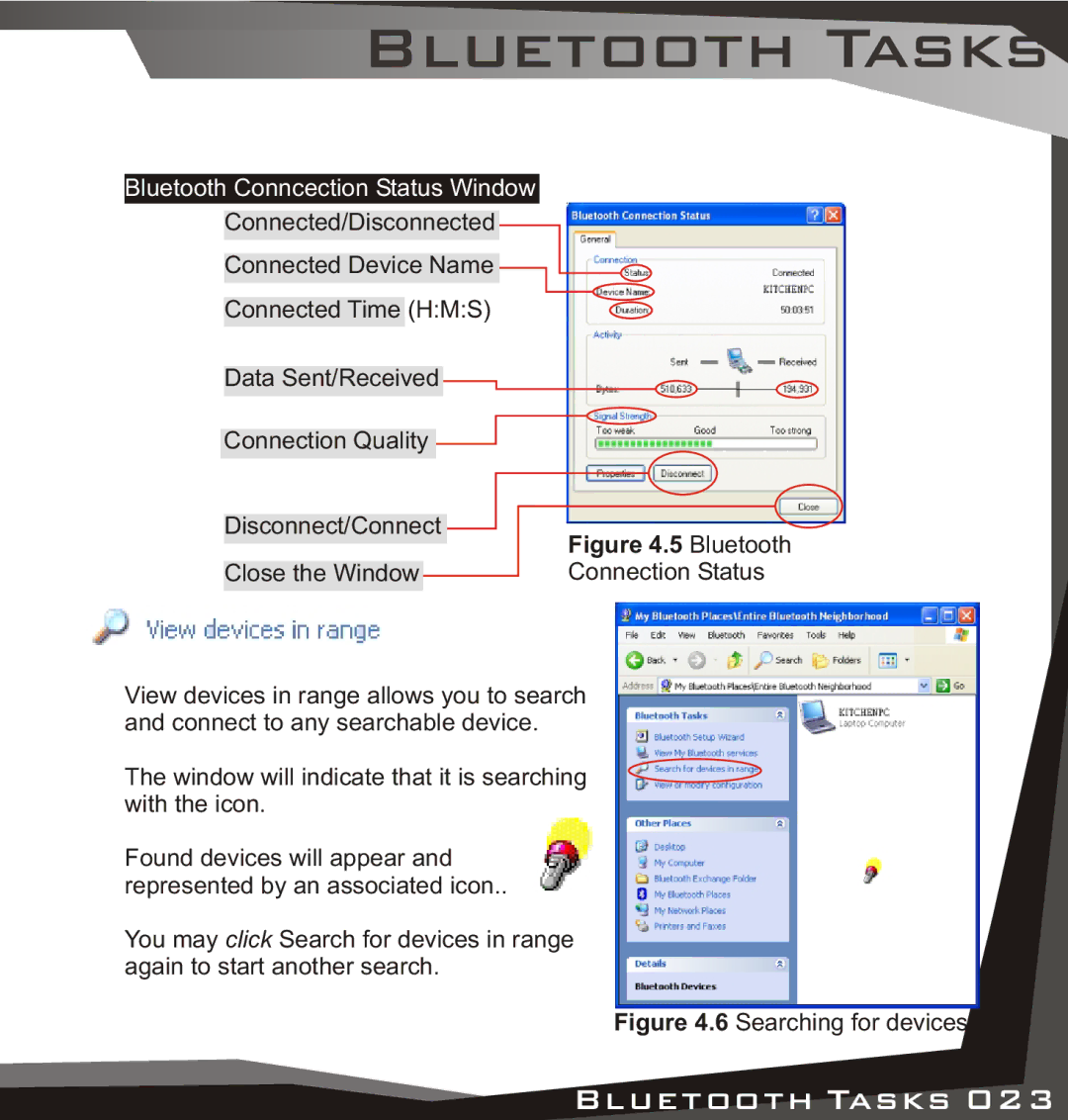 Lindy USB Bluetooth Adaptor manual Bluetooth Conncection Status Window 