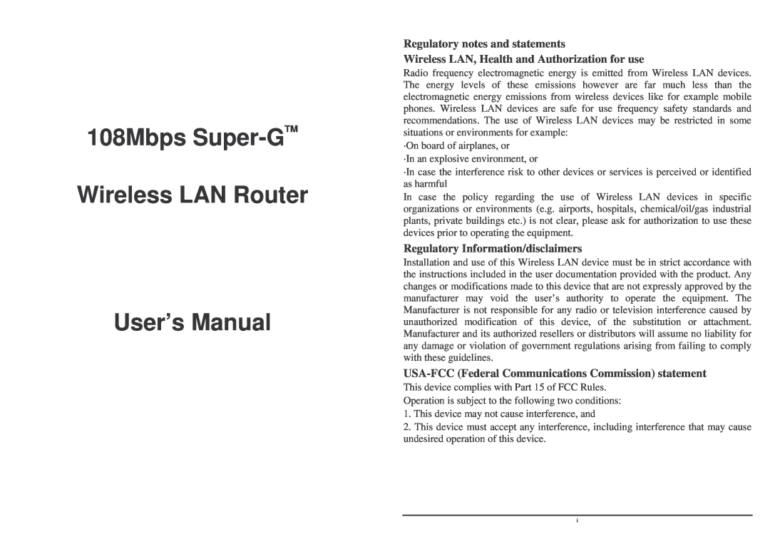 Lindy Wireless LAN Router user manual Regulatory notes and statements, Wireless LAN, Health and Authorization for use 