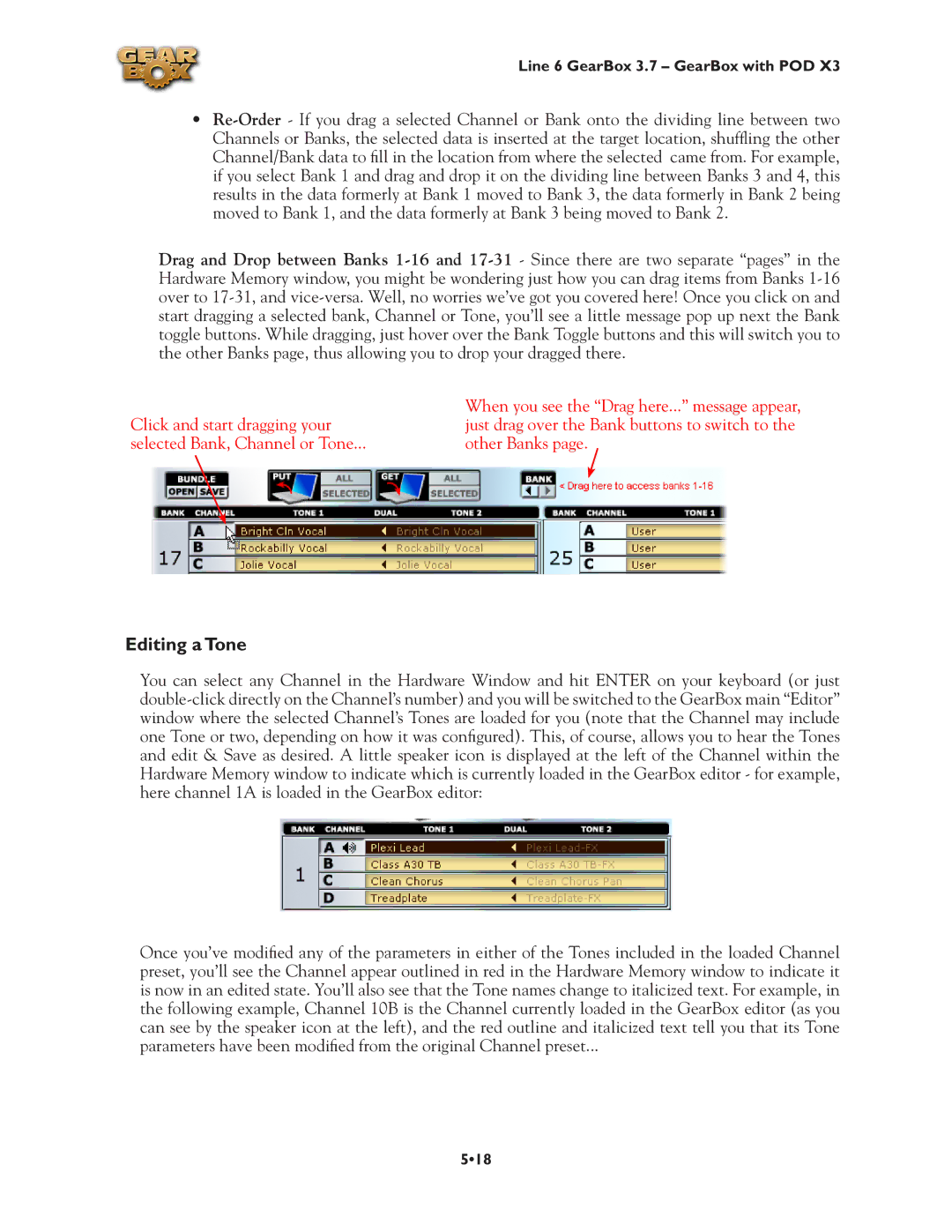 Line 6 3.7 manual Editing a Tone 