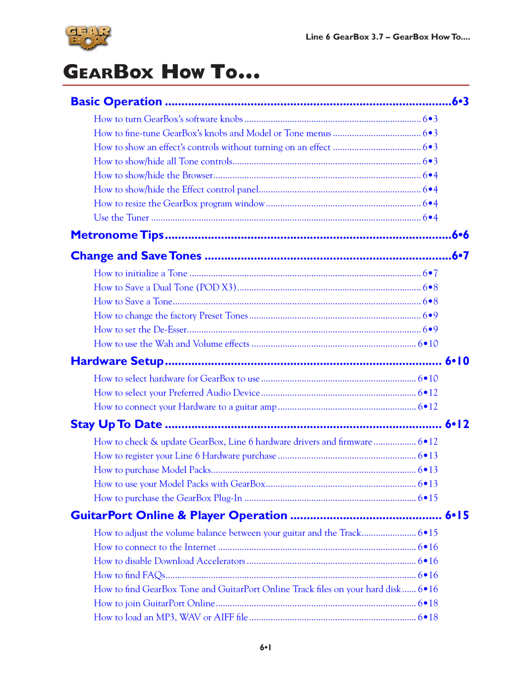 Line 6 3.7 manual GearBox How To 