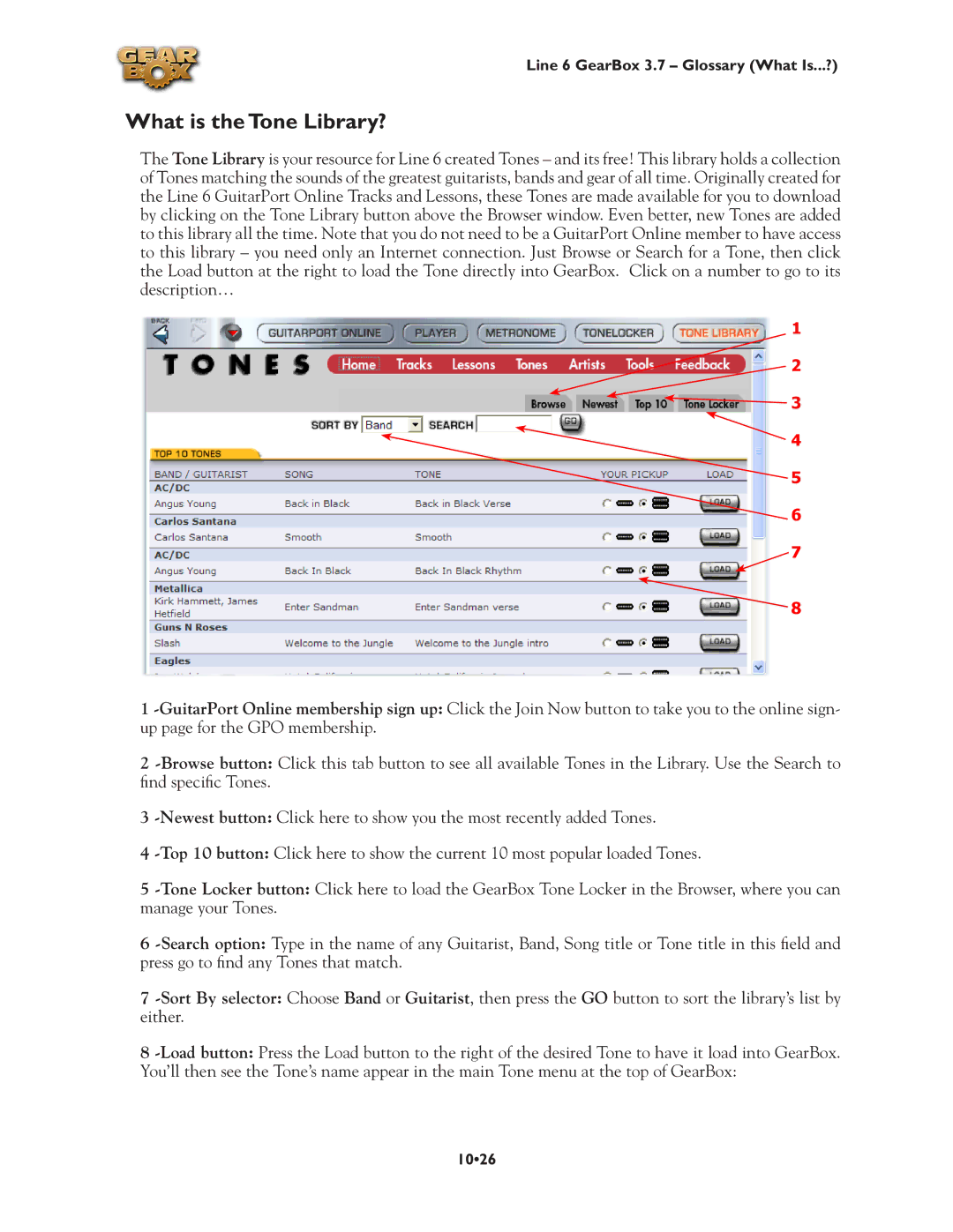 Line 6 3.7 manual What is the Tone Library? 