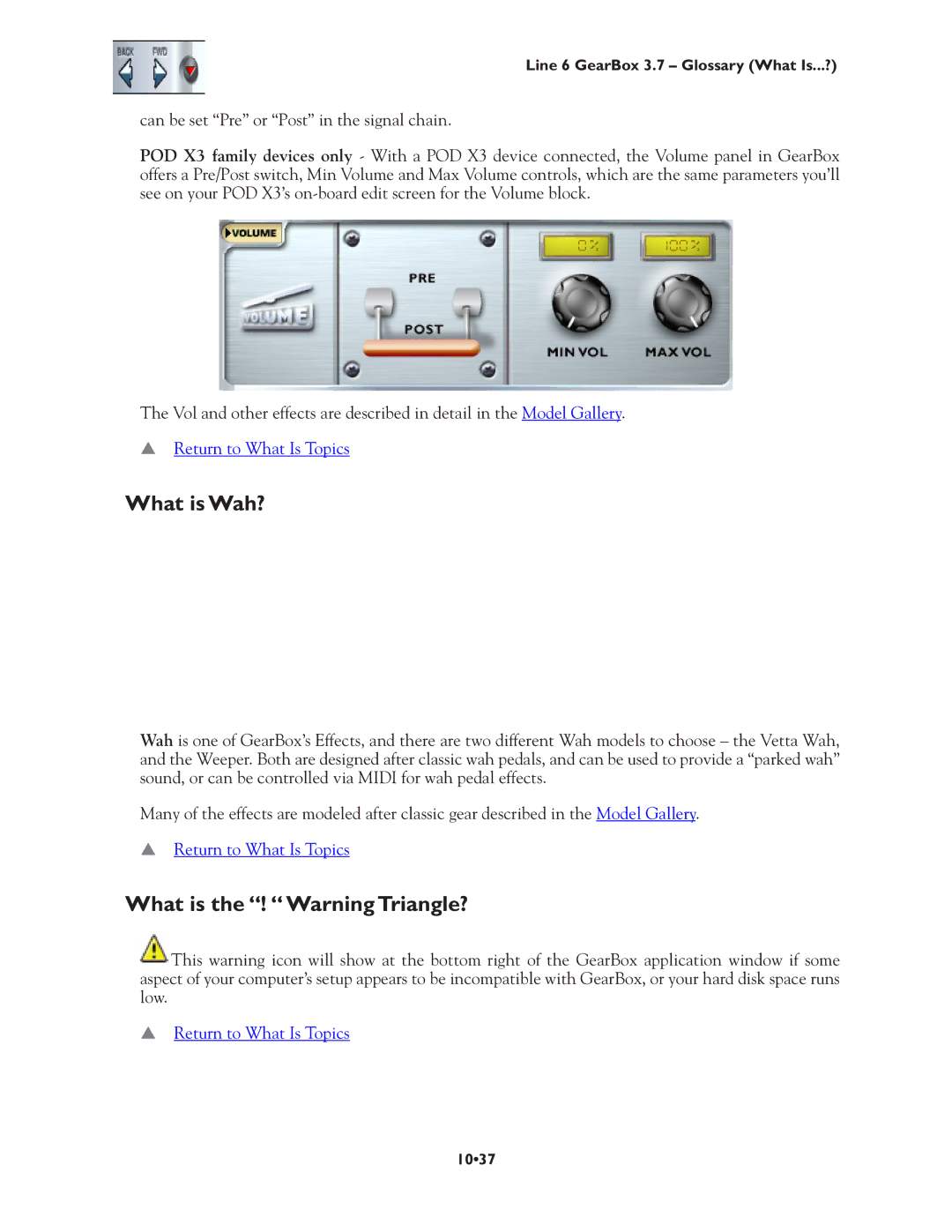 Line 6 3.7 manual What is Wah?, What is the ! Warning Triangle? 