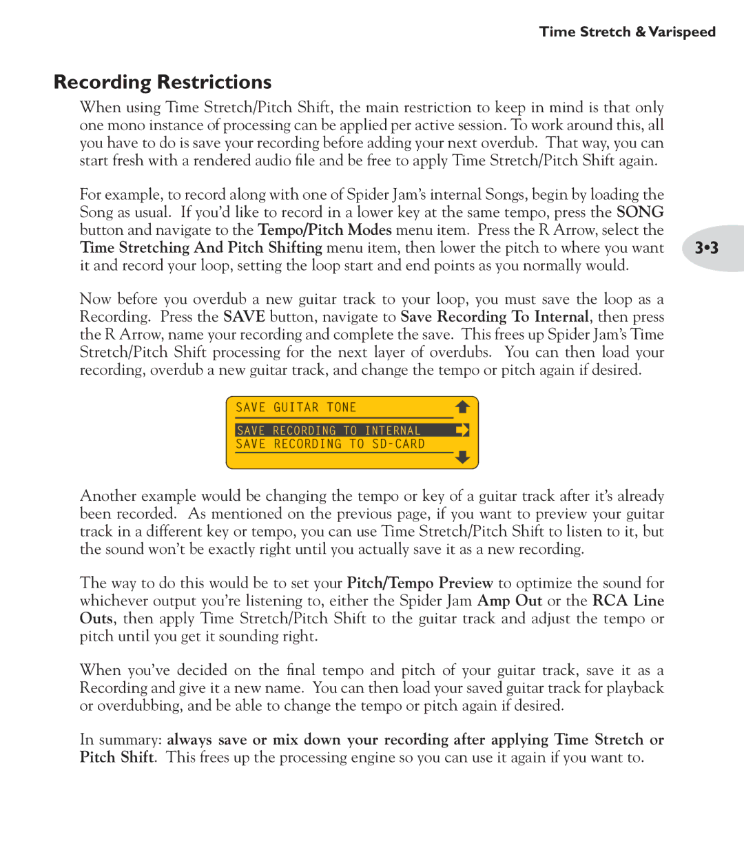 Line 6 Amp manual Recording Restrictions 