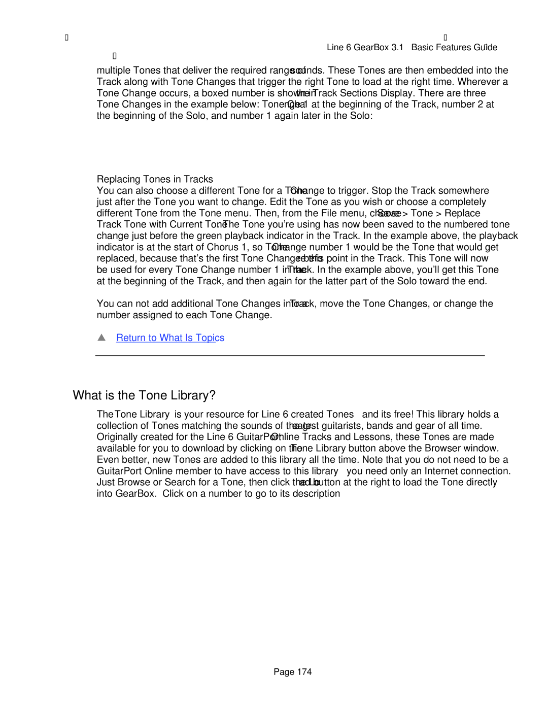 Line 6 headphones powered monitors manual What is the Tone Library?, Replacing Tones in Tracks 