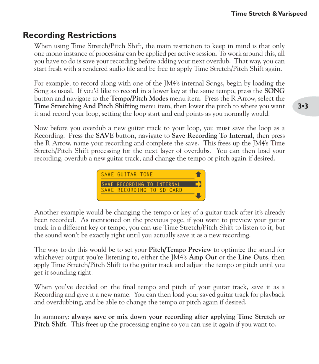 Line 6 JM4 manual Recording Restrictions 