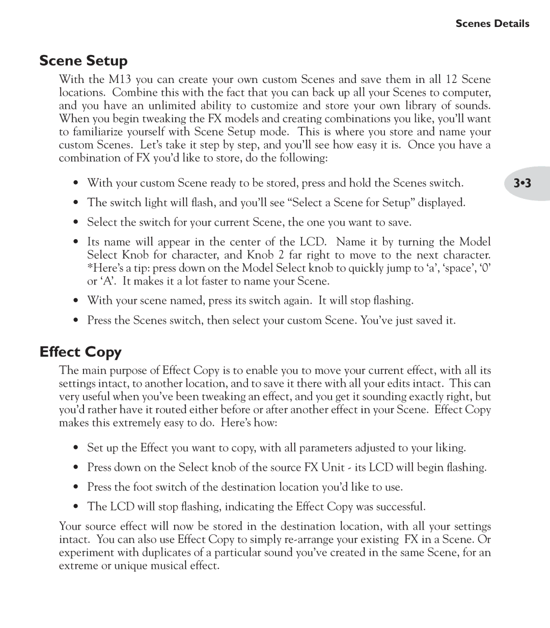 Line 6 M13 manual Scene Setup, Effect Copy 