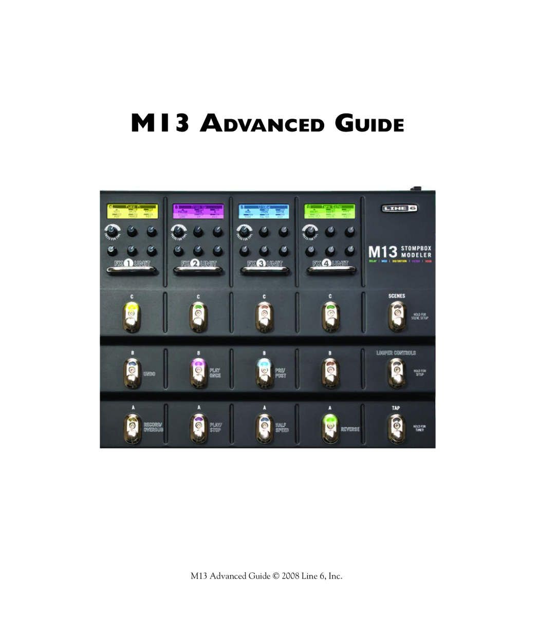 Line 6 manual M13 Advanced Guide 