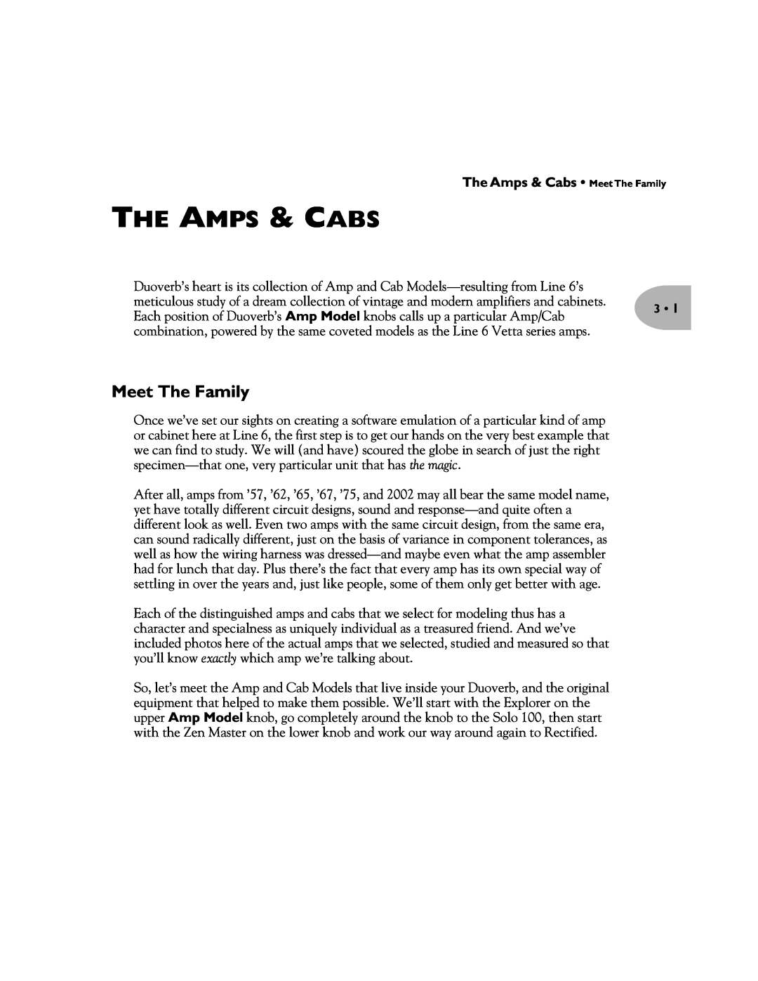 Line 6 Pilot's Handbook manual The Amps & Cabs Meet The Family 