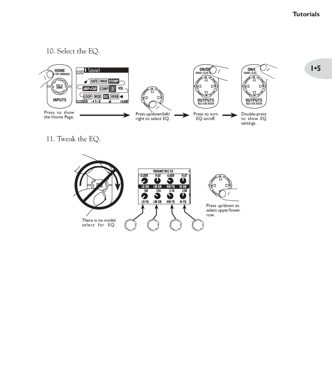 Line 6 POD X3 Family manual Tweak the EQ 