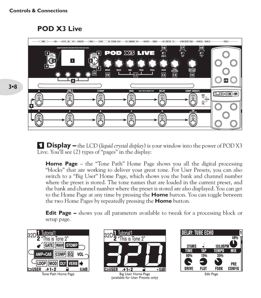 Line 6 POD X3 Family manual POD X3 Live 